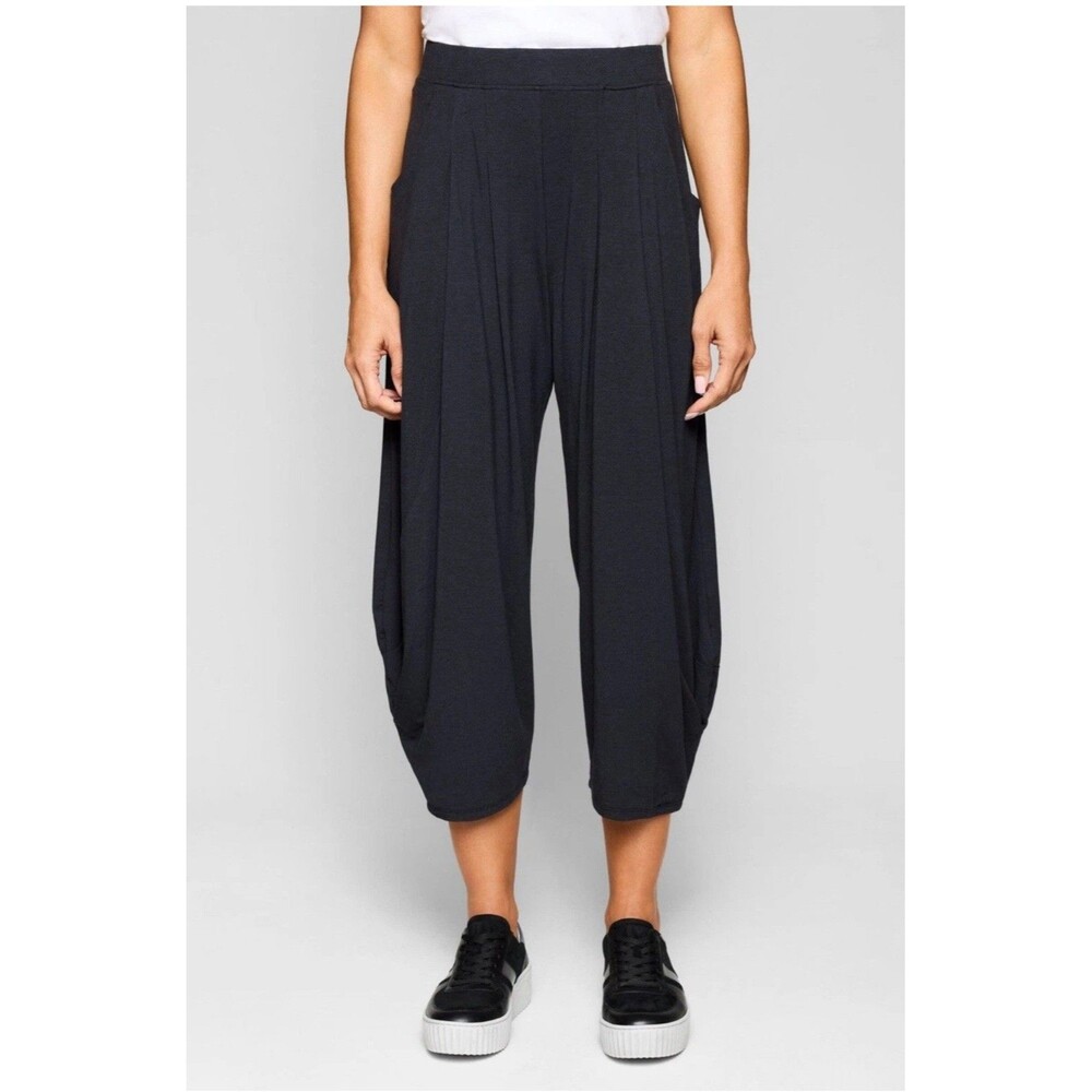 Lisa Bayne Women’s Black Lantern Barrel Pants Size S Lagenlook Art To Wear
